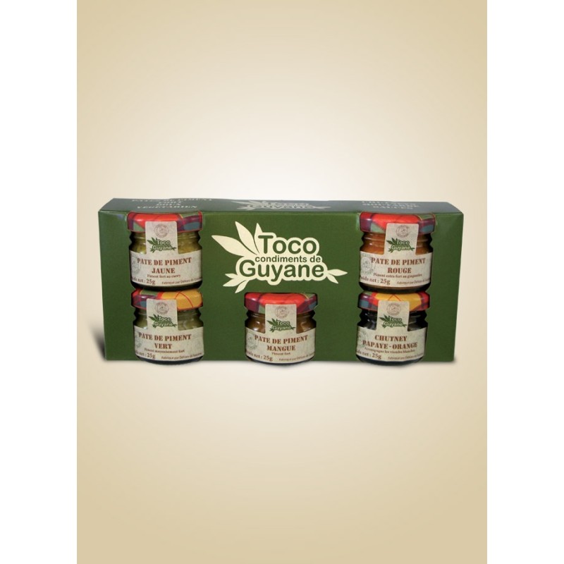 Coffret 5 Toco 25G | Condiments & Sauces - Délices de Guyane