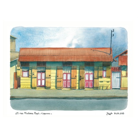 Aquarelle Joub 29 Rue Mme Payé
