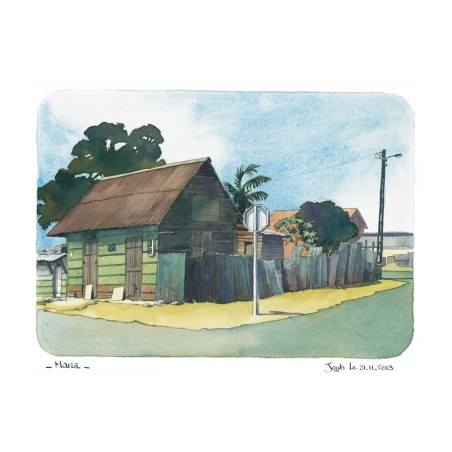 Aquarelle Joub Maison de Mana