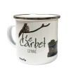 Enamelled metal mug of Guiana "Le carbet"