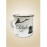 Enamelled metal mug of Guiana "Le carbet"