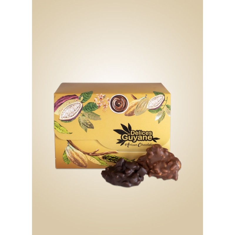 Ballotin De Rochers De Chocolat Noir Et Lait 100G - Délices de Guyane