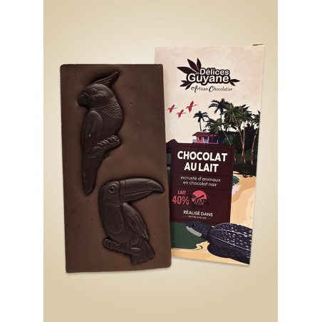 Tablette De Chocolat Au Lait 45% Aux Amandes Caramélisées - Délices de Guyane
